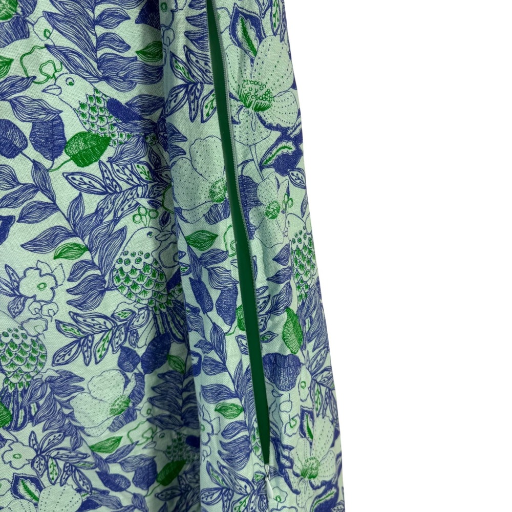 Vineyard Vines Linen Cotton Shift Dress Floral Tunic Dress 12 Preppy Coastal - Picture 13 of 16